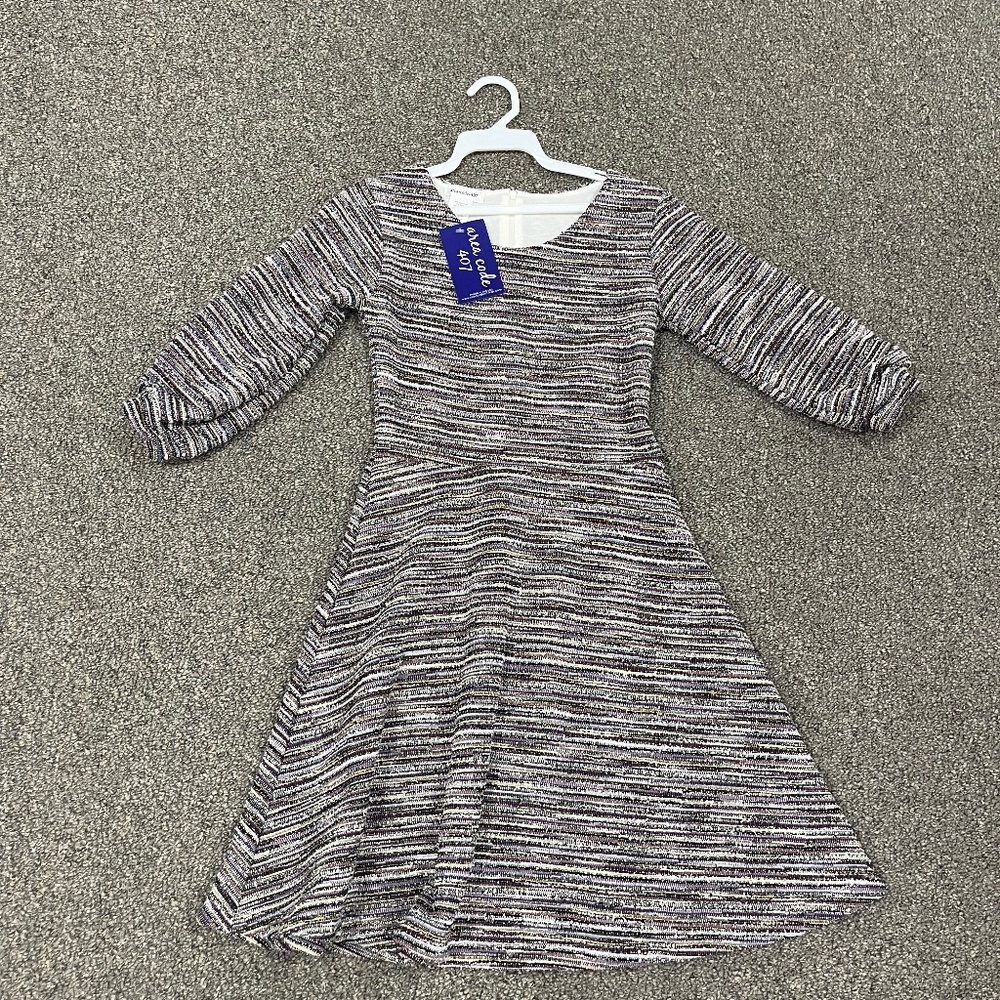 Area Code 407 NWT Kids Size Boucle Multi Colored Fit & Flare Party Dress
